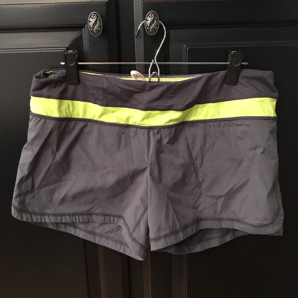 Lululemon Gray & Neon Shorts